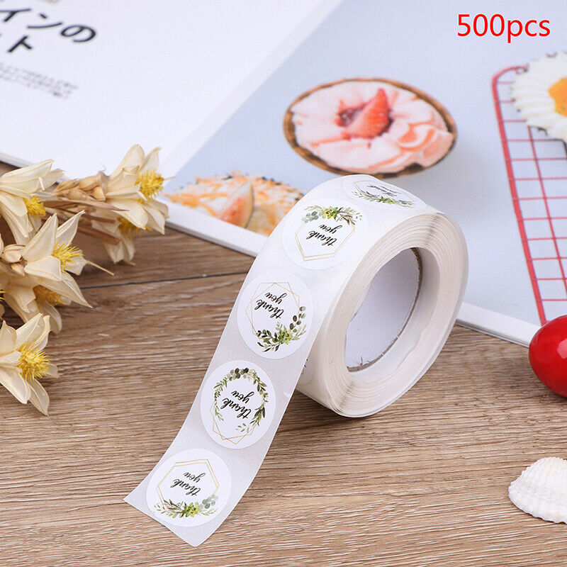 500pcs/roll Thank You Stickers for seal label Sealing decoration Stick.l8