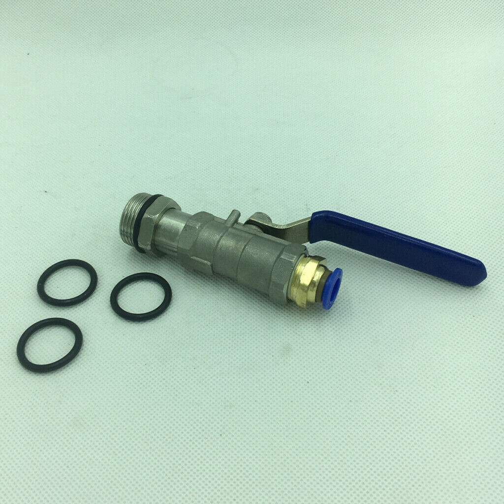 200L Oil Tank Barrel Drain Valve Faucet Tap PU Air Hose Adapter Straight 1P -