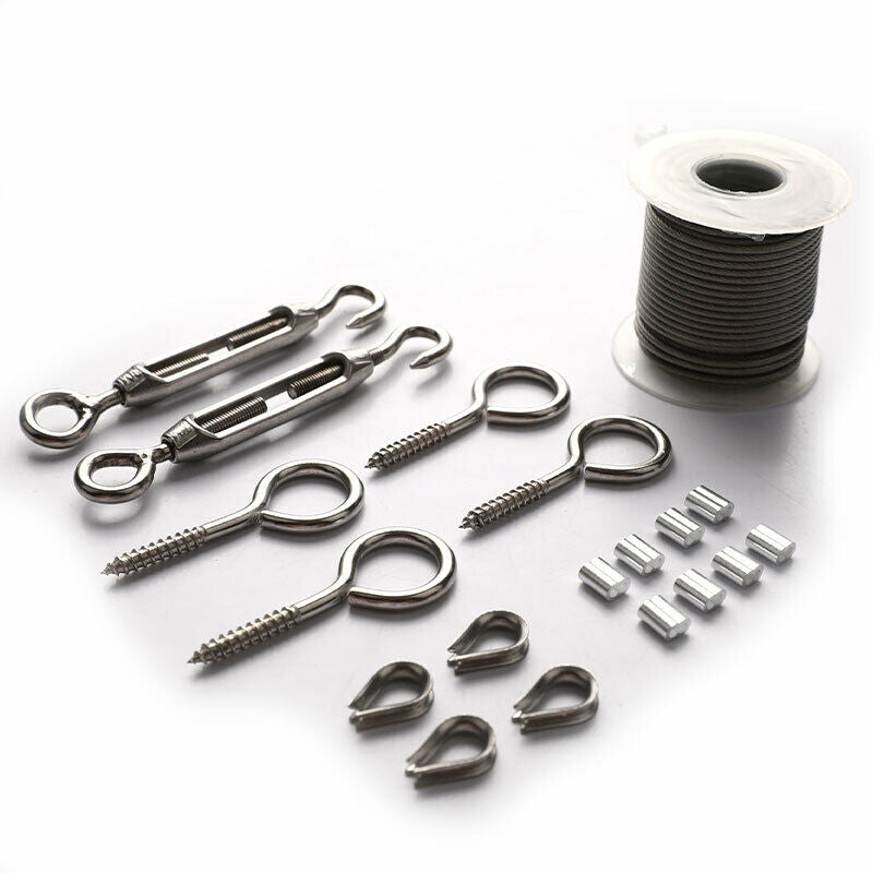 1Set Multifunctional Wire Rope Kit Stainless Steel Cable Tent Cord HangingW DF