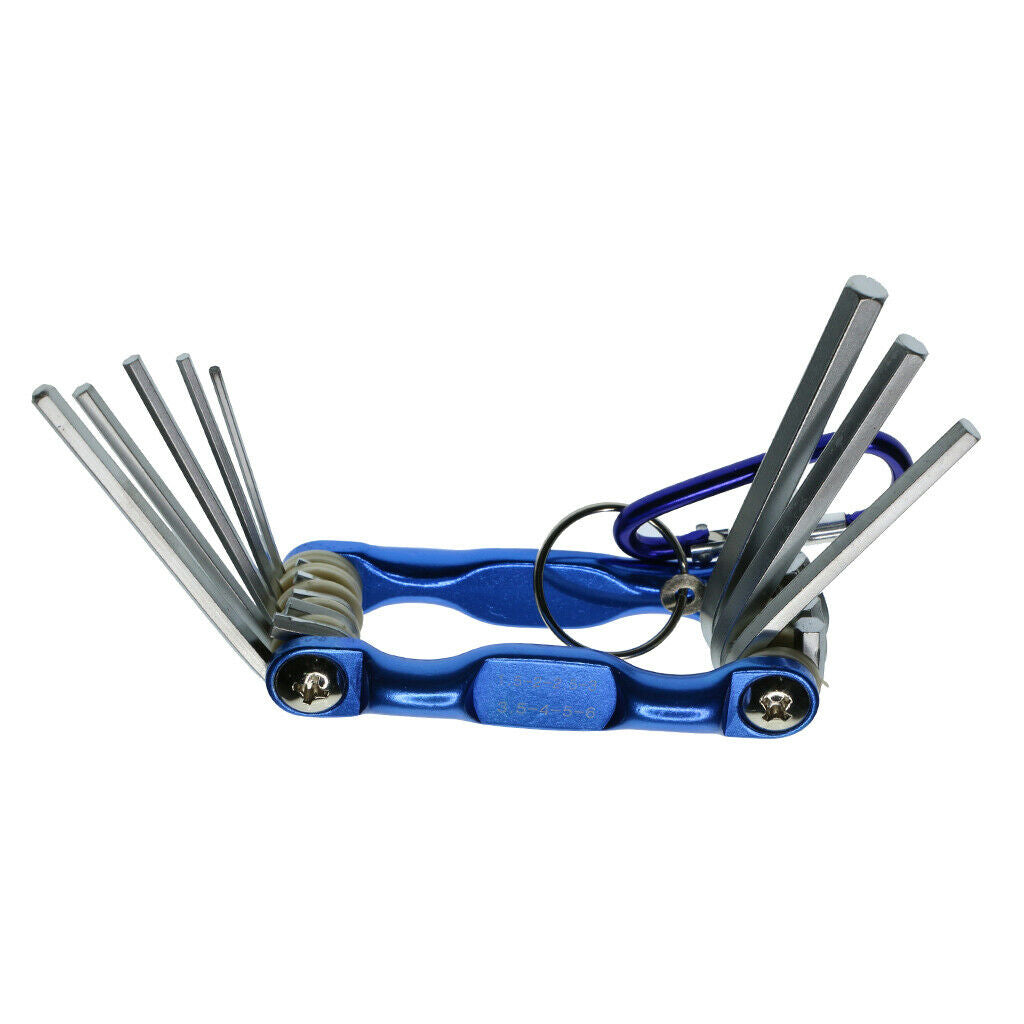 8Pcs Folding Portable Hex Key Allen Wrench Set 1.5-2-2.5-3-3.5-4-5-6mm Kit