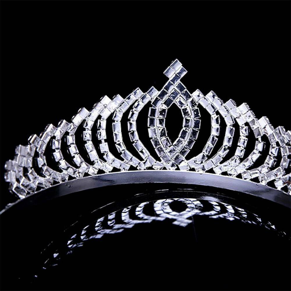 Wedding Bridal Princess Full Crystal Rhinestone Hair Accessory Tiara Crown HOT~