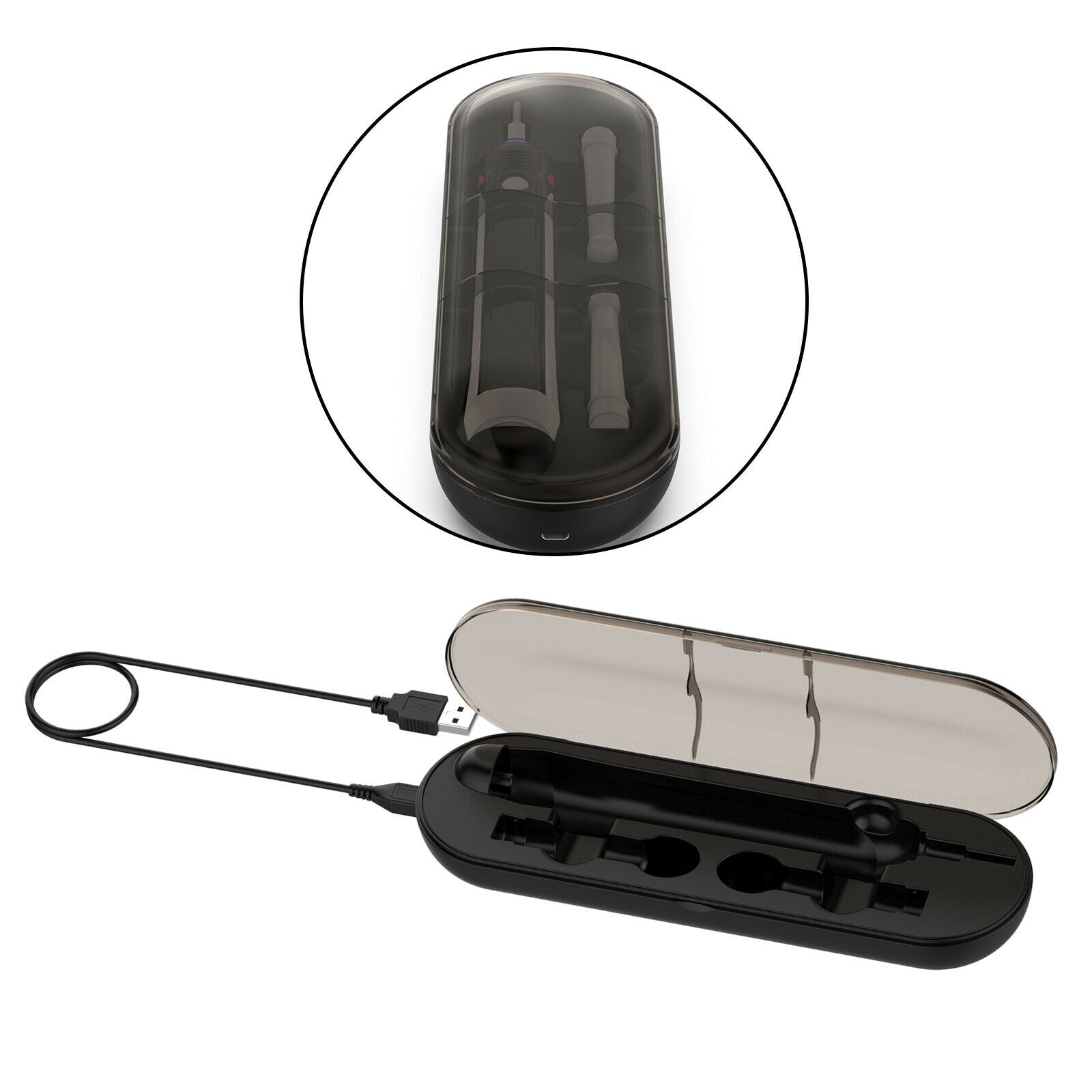 Travel Electric Toothbrush Charger Charging Case Box for Braun OralB P4000