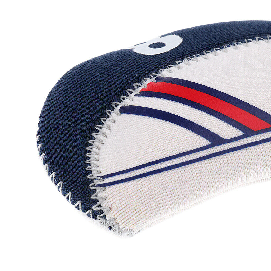 Set of 10Pcs Golf Iron Headcover Golf Club Cover Sleeve Protective Case