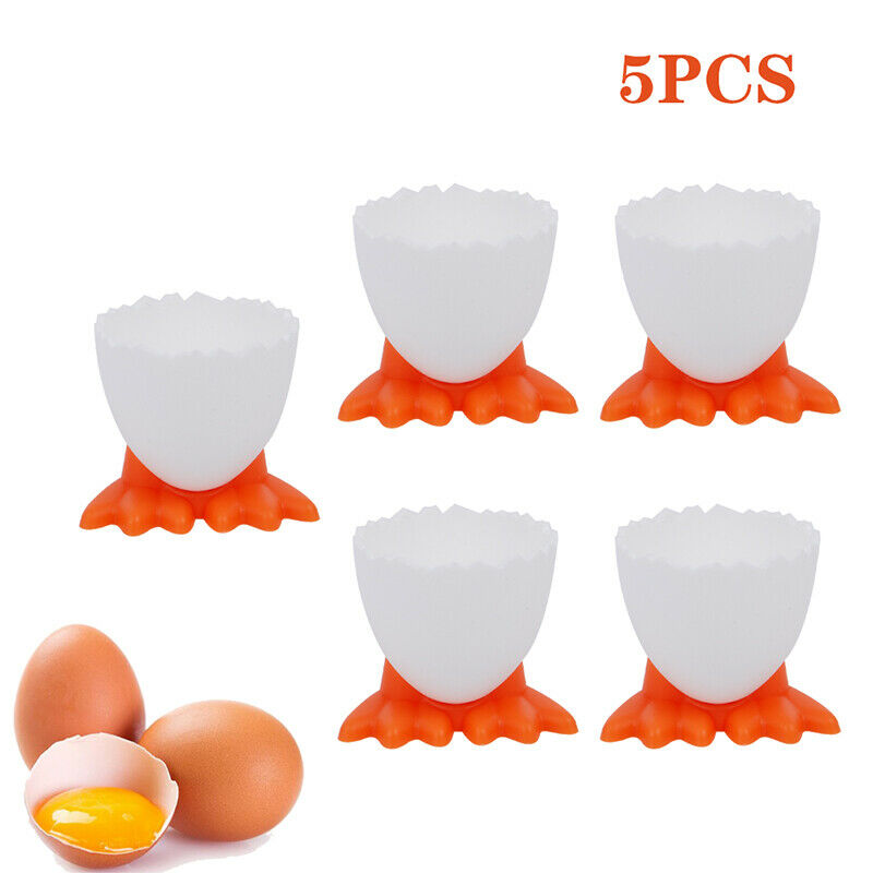5PCS Egg Holder Creative Cute Egg Cup Holder Egg Opener Separator Kitchen.l8