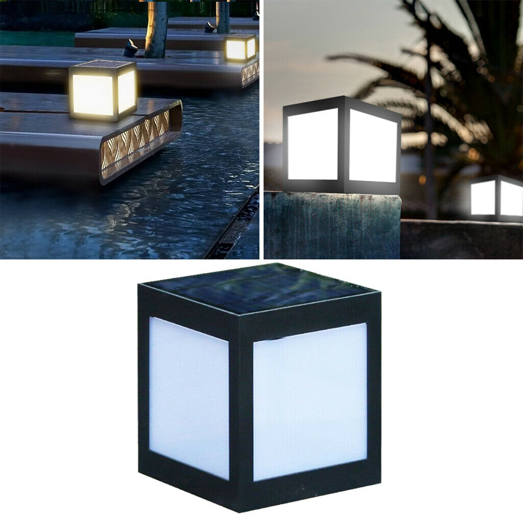 Solar Fence Gate Lamp Post Light 12 LEDs For Garden Pathway Lighting IP65