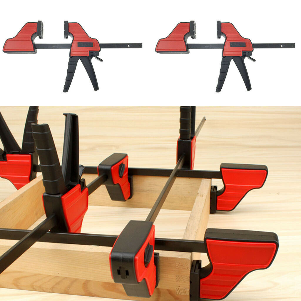 2pc Heavy Duty F Clamp Woodworking Quick Grip Plastic Grip Wood Clamp 4-inch