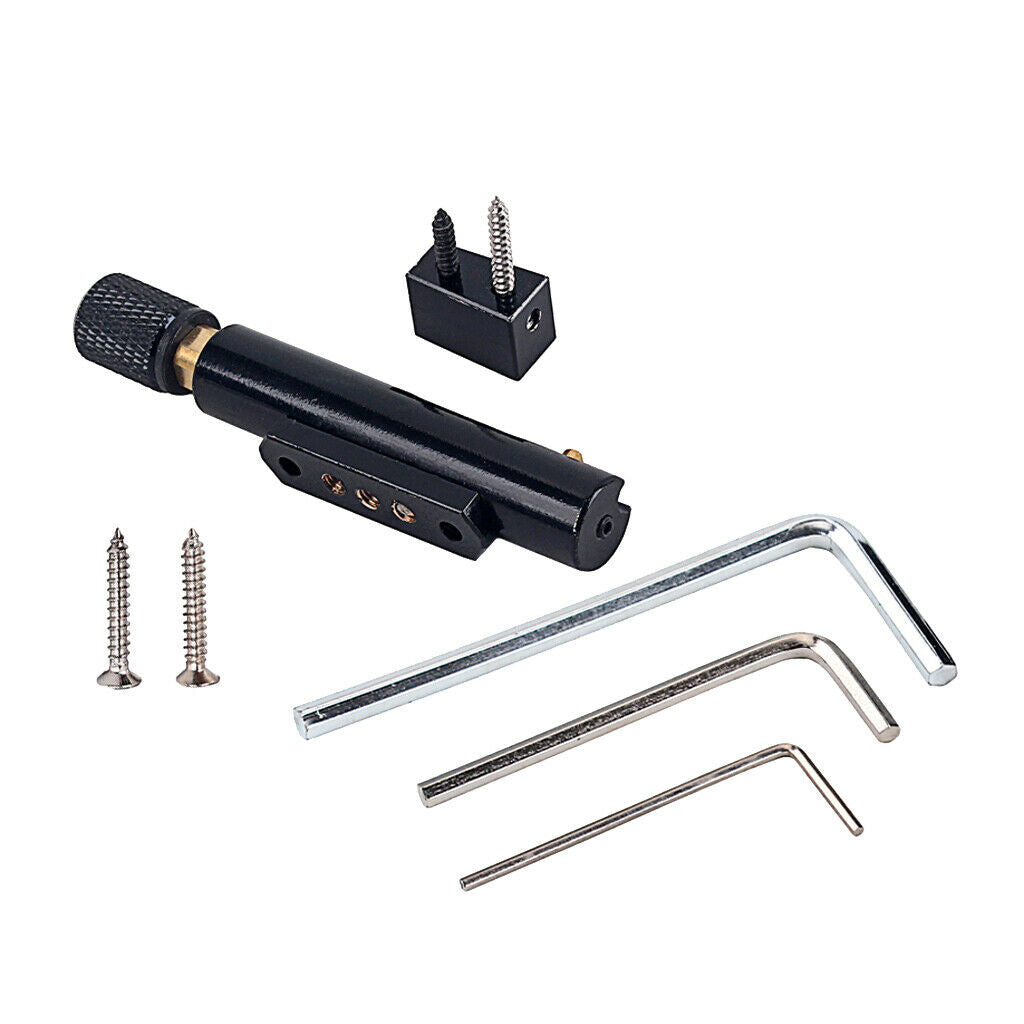Nickel Black Headless Bass Bridge Set