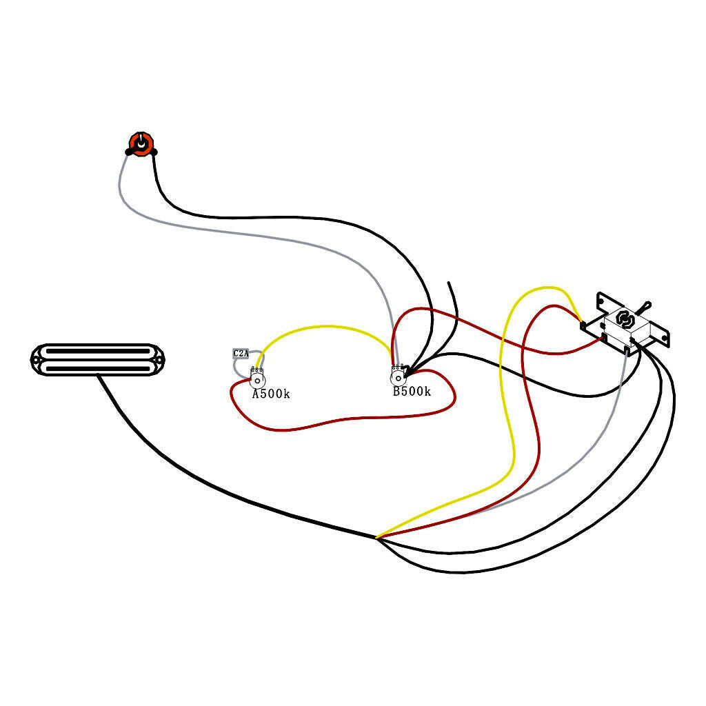 Circuit Wiring Harness Kit w Pickup 3-way switch for Electric Guitar PRO quality