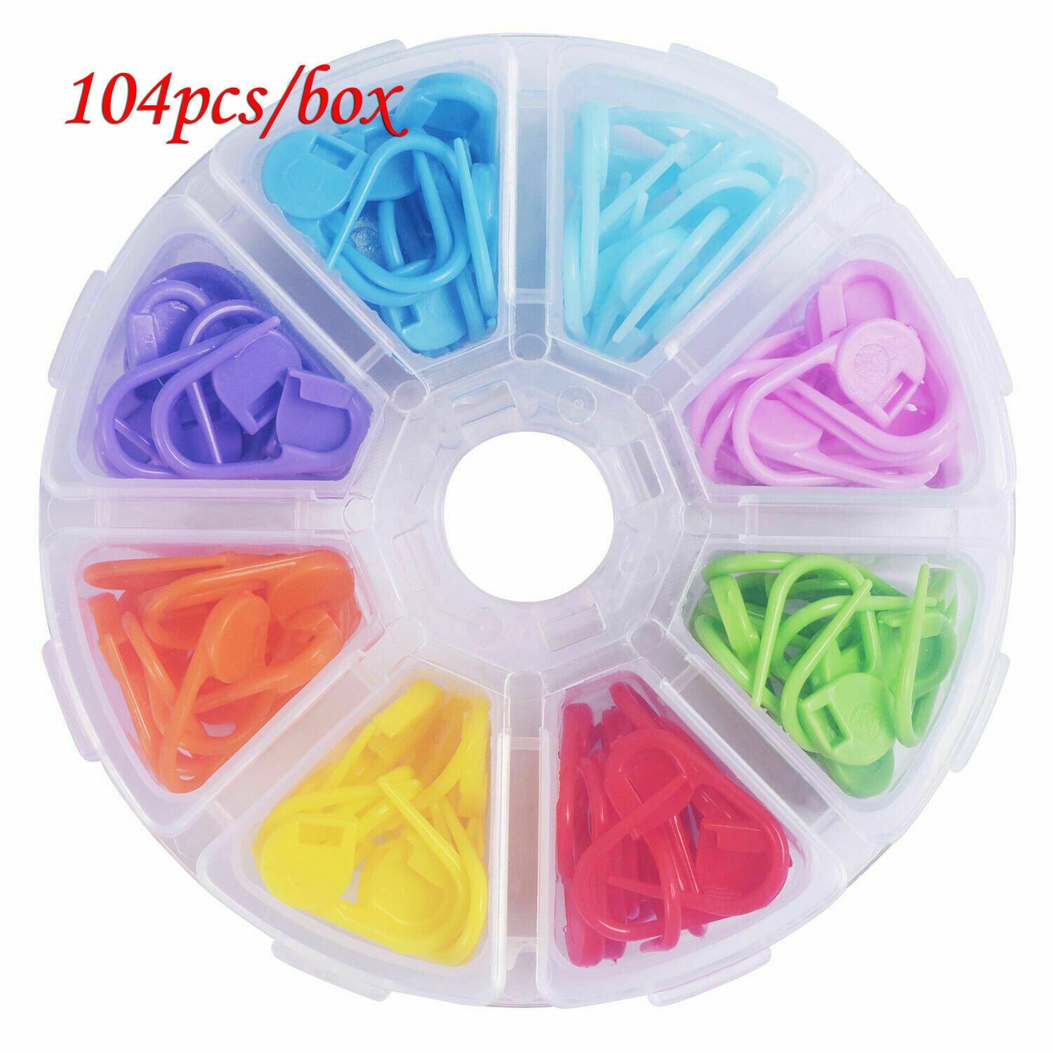 Ltos 104pcs Plastic Knitting Crochet Locking Stitch Markers Clips Holder Tool