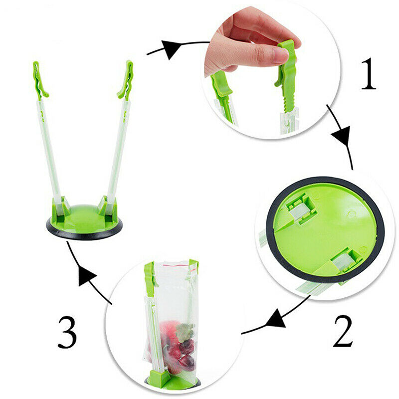Adjustable non-slip ziplock bag storage bag clip hands-free sandwich bag racBDA