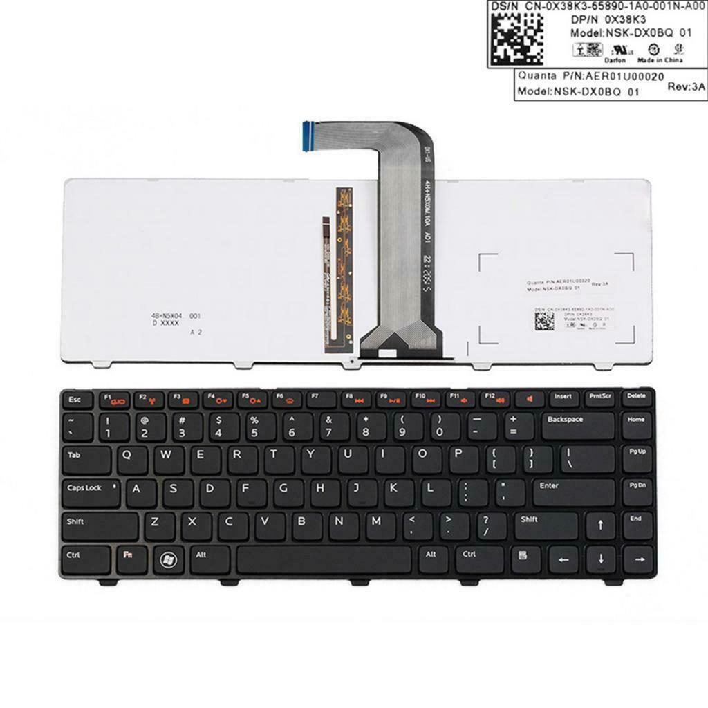For DELL XPS L502 Inspiron 14R/Inspiron Layout English Backlit Full Keyboard
