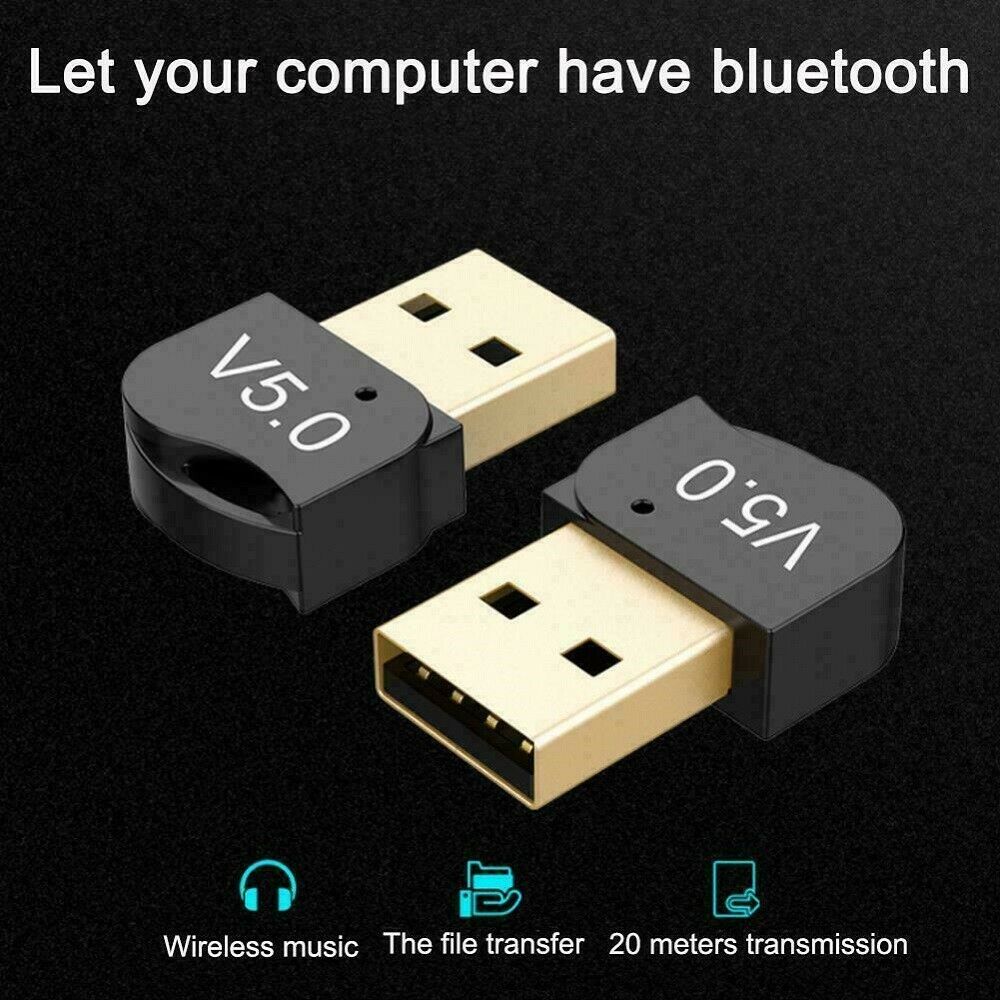 USB Wireless Bluetooth 5.0 Adapter Dongle Stereo Receiver Audio For PC Laptop TV