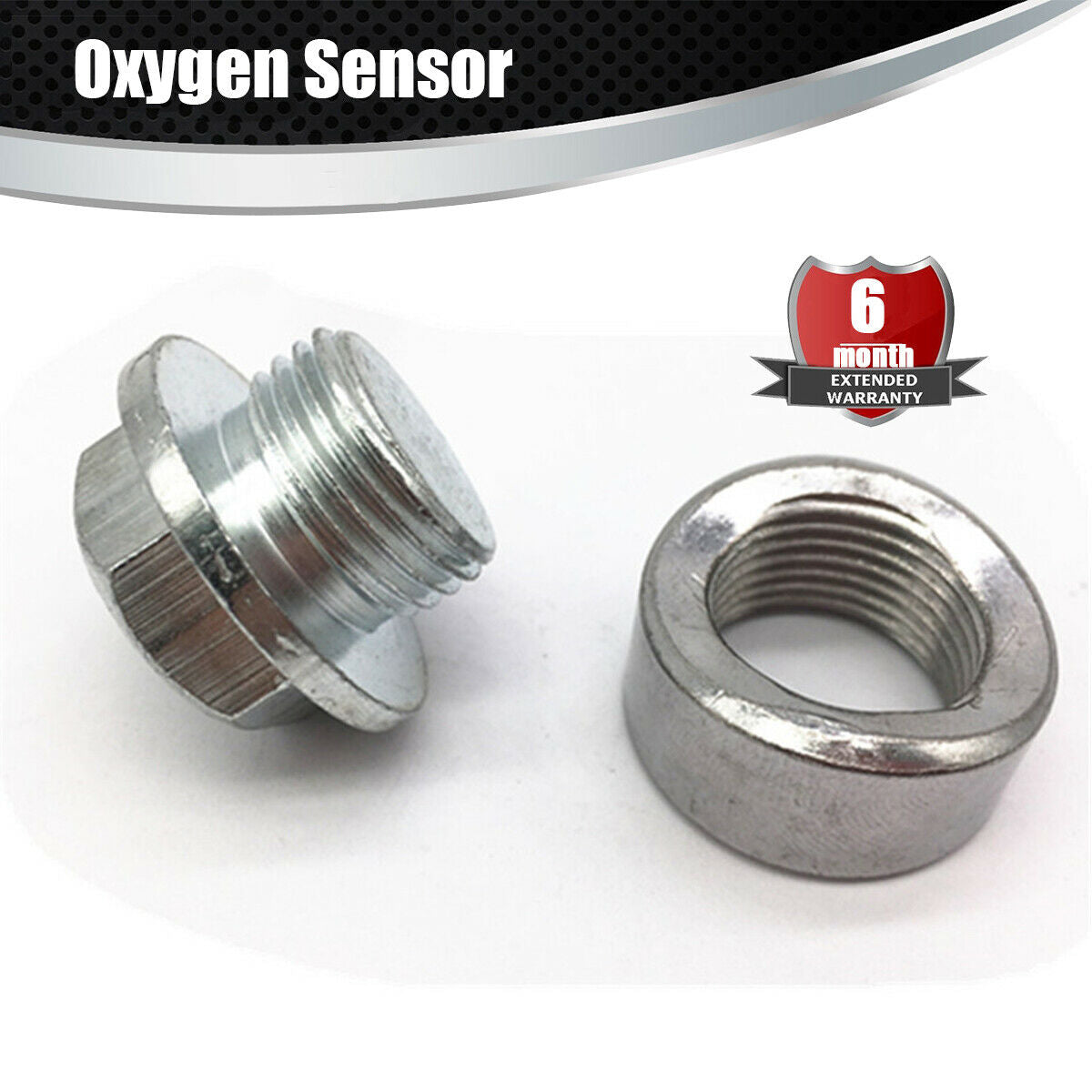 M18 x 1.5mm O2 Oxygen Sensor Bung Port Boss Nut + Zinc plated Plug