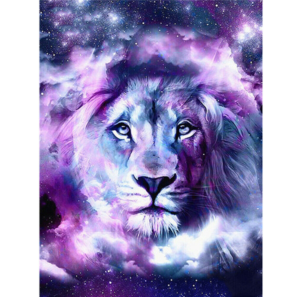 5D DIY Full Drill Colorful Lion Diamond Painting Rhinestone Canvas Picture  @