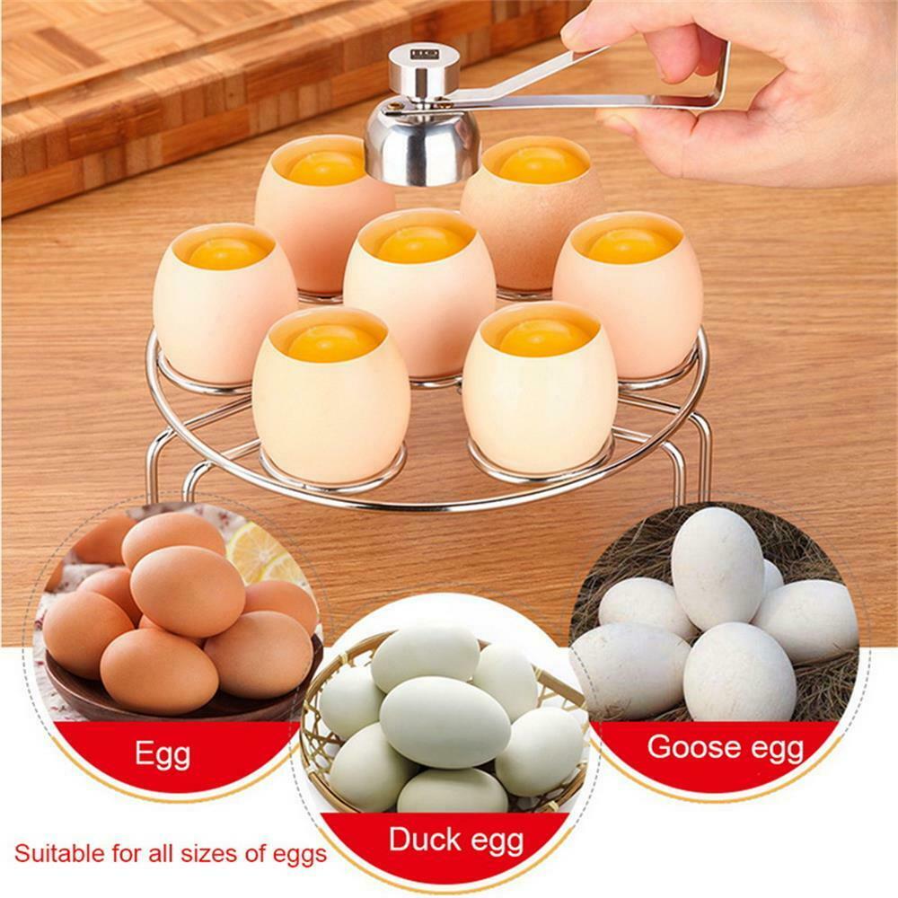 Egg Topper Scissors Cutter Shell Opener Boiled Raw Egg Open Tool Metal 3.3cm L