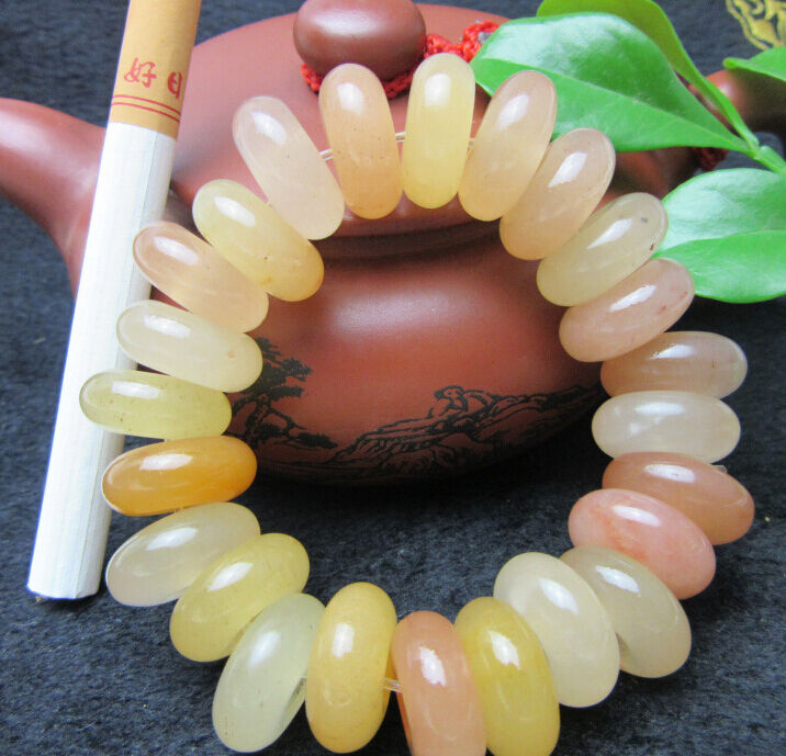 15mm Hand-polished natural Gobi desert gem good luck peace buckle 10PCS A+
