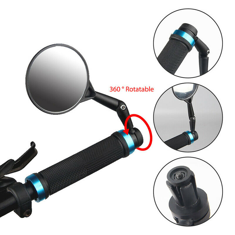 1Pc Universal Bicycle Rearview Handlebar Mirrors Cycling Rear View MirrorB-j SJ