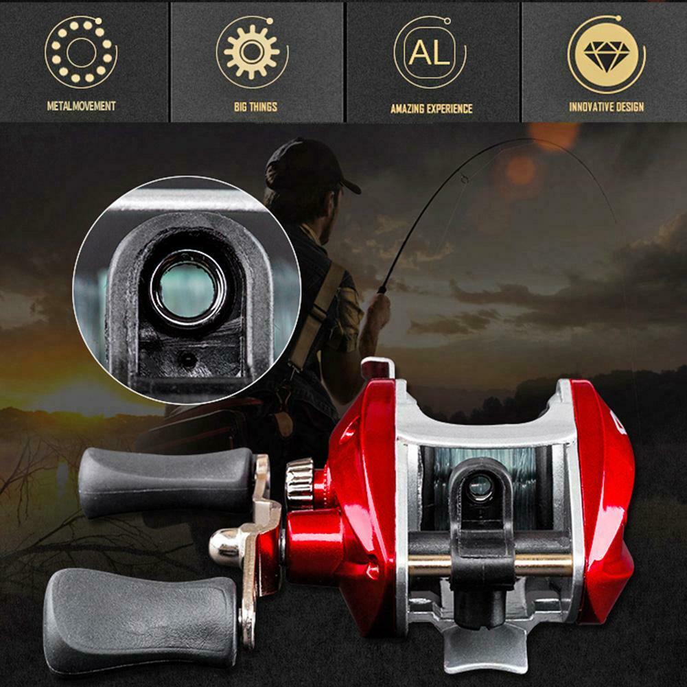 Bearings Waterproof Right Hand Baitcasting Spinning Fishing Reel with Line C#P5