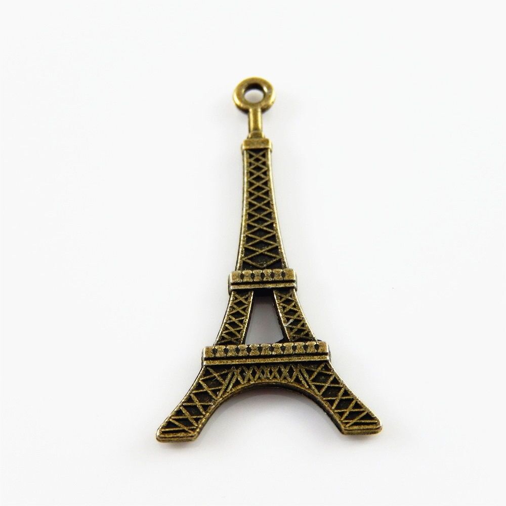 20 pcs Antiqued Bronze Alloy Charm Eiffel Tower For Pendant Dangle DIY 34*20*2mm