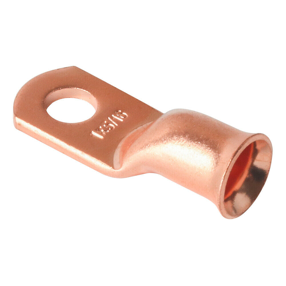 1AWG 5/16" Battery Cable Wire Welding Copper Lug Ring Terminals Wire Connector