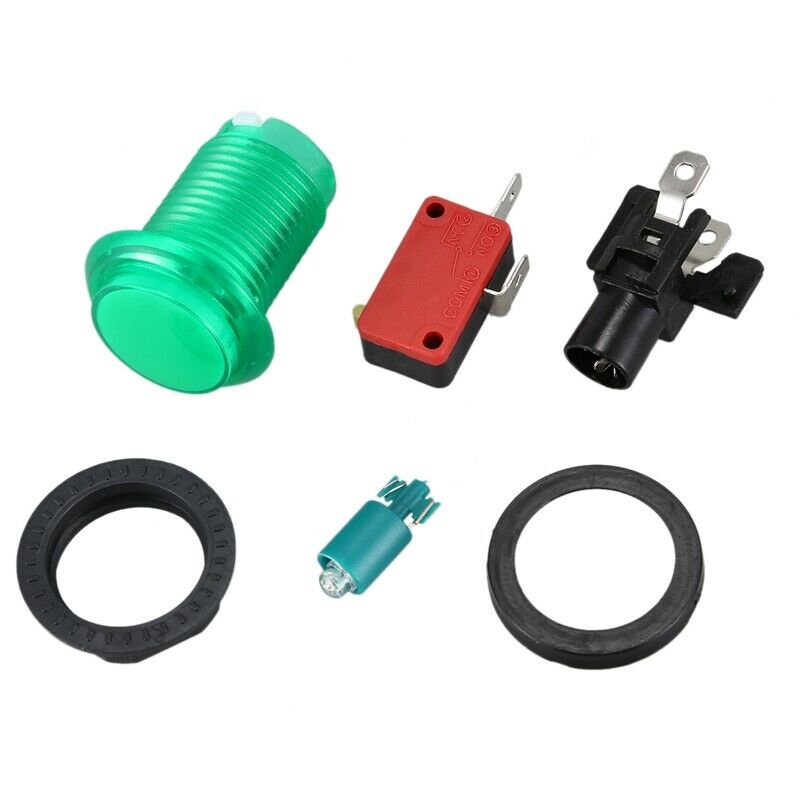 Round Lit Illuminated Arcade Video Game Push Button Switch LED Light 5V/12V CoT9