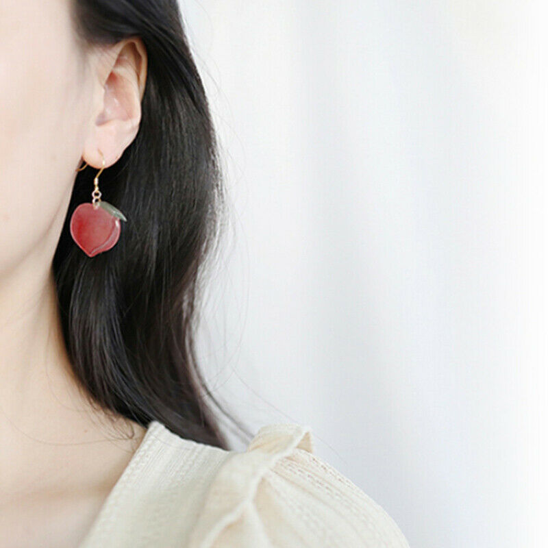 Fashion Simple Sweet Pink Peach Acrylic Drop Earrings For Women Jewelry G.l8