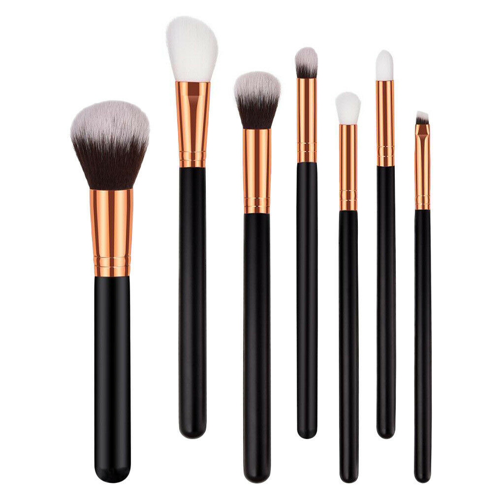 7 PCS Makeup Brushes Set Eyeshadow Cosmetics Eyebrow Blush Foundation Powder