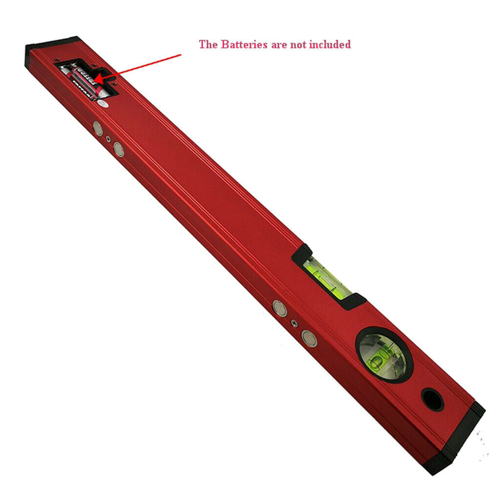 16â€ Spirit Level Digital Inclinometer Spirit Level Angle Gauge 0-360Â° Red