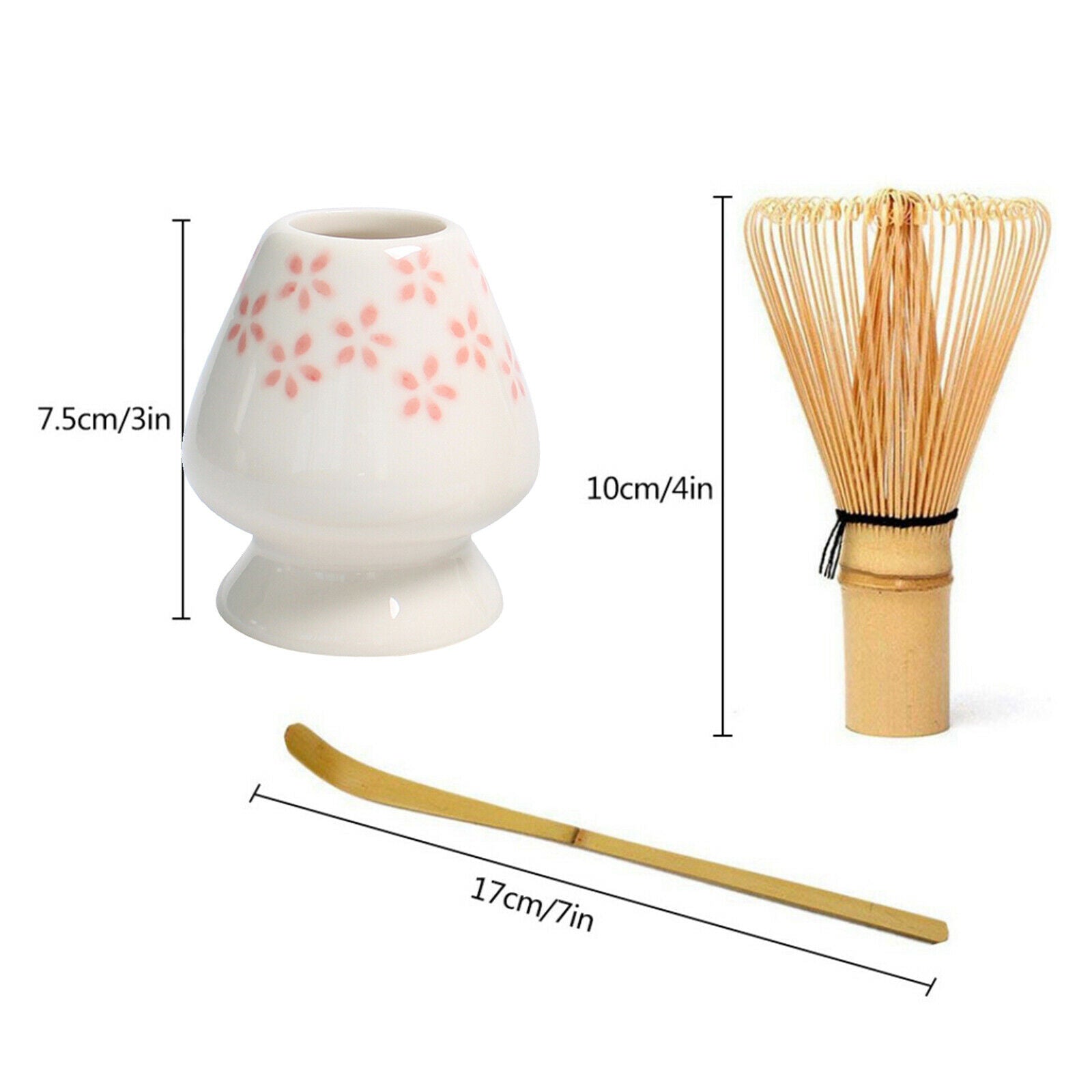 Matcha Tea Whisk Set Bamboo Tea Scoop Matcha Ceremony Starter Flower