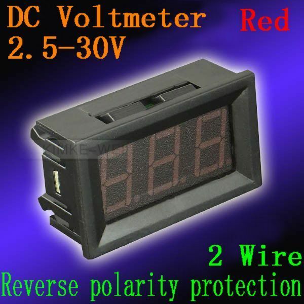 DC 2.5-30V Red LED Digital Voltmeter Voltage Panel Meter