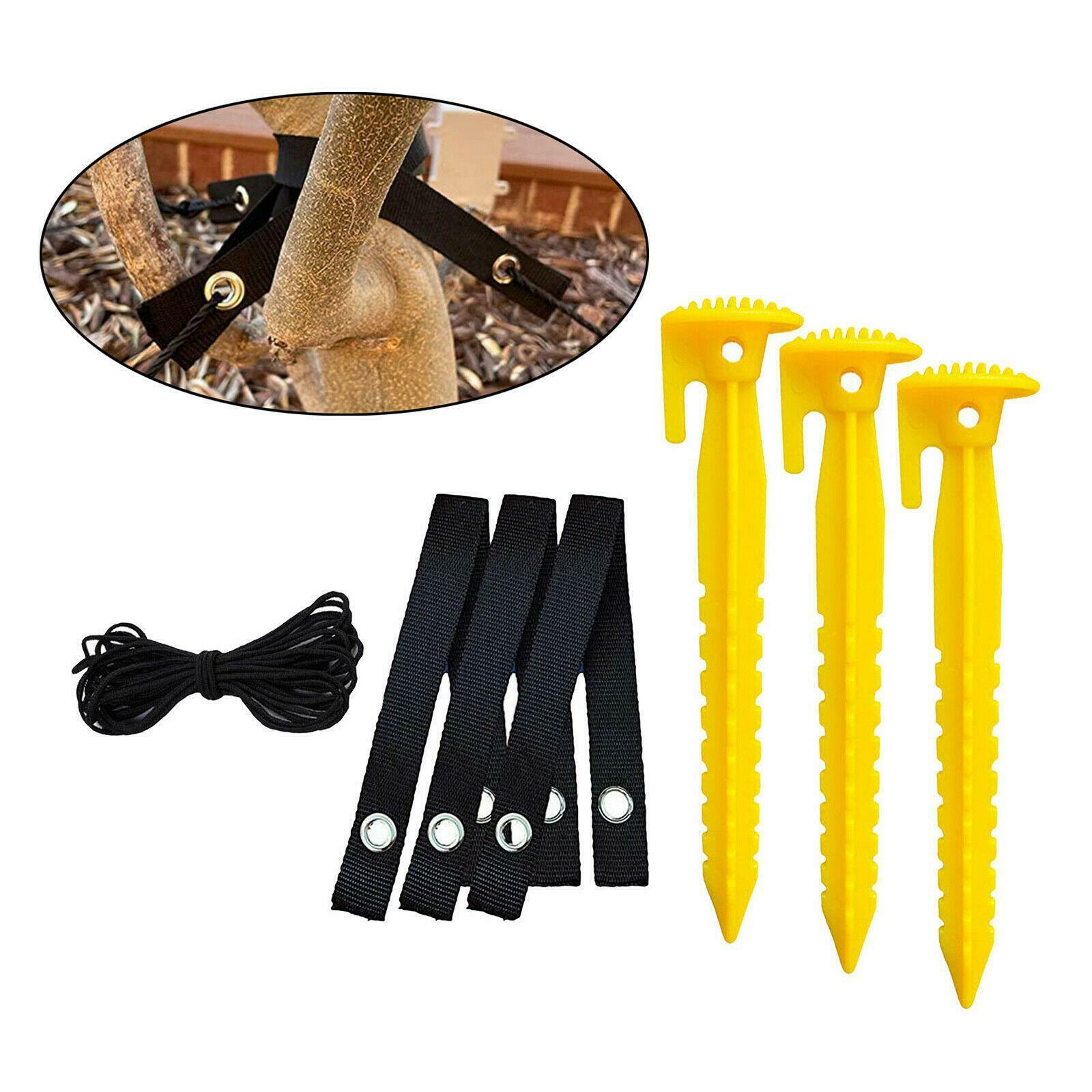Professional Tree Stakes Kit Anchors Support with Stake Set for Garden Plant