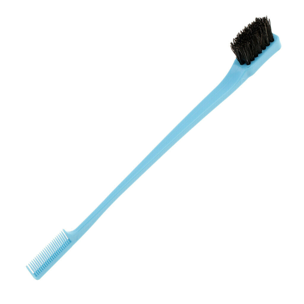 2x 7'' Beauty Double Sided Edge Control Hair Brush Comb Hair Styling Comb