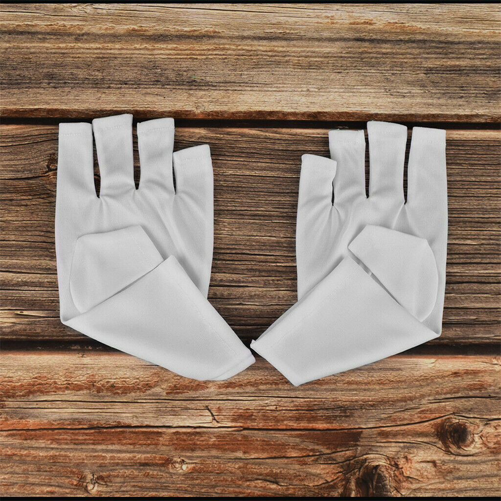 5 Pairs Fabric Anti UV Manicure Protection Gloves for Gel Polish LED Lamp