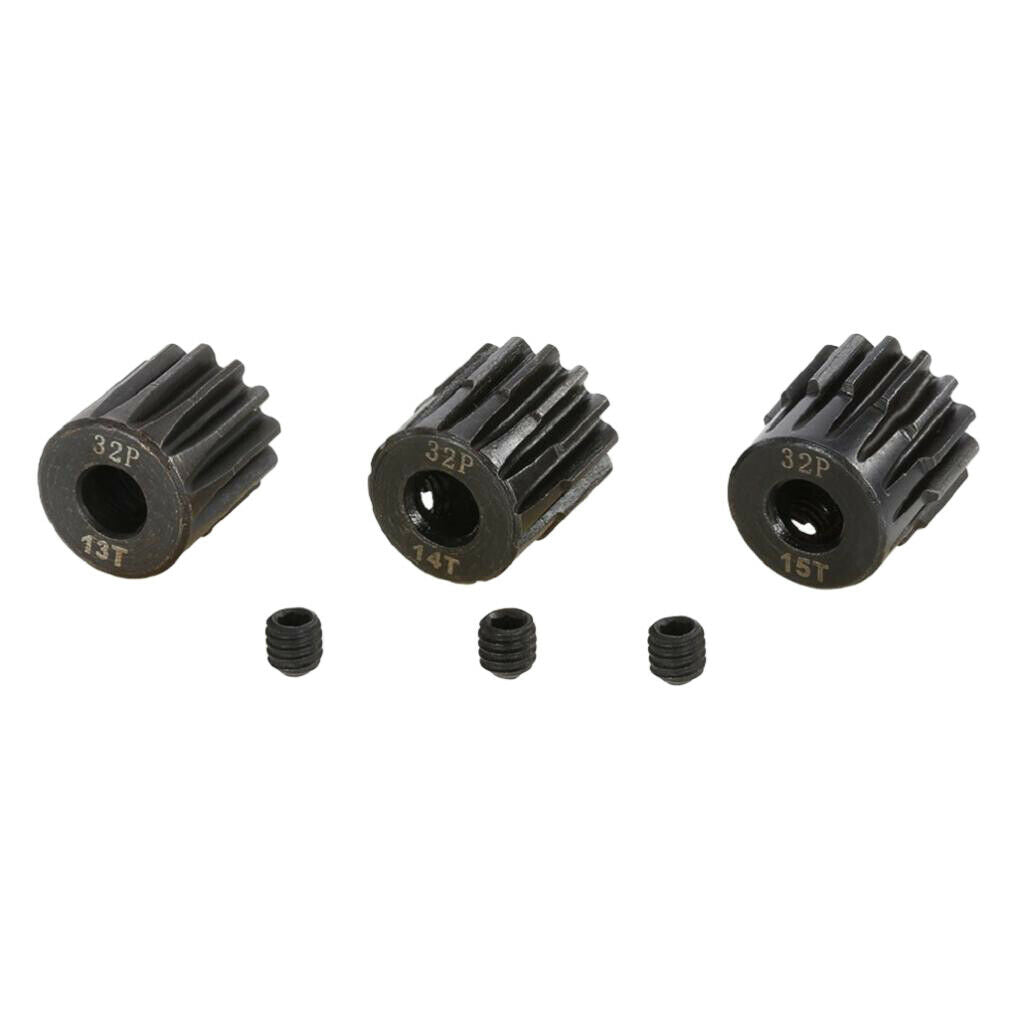 Durable 32DP 5mm 13T-15T Pinion Motor Gear fr 1/8 RC Brushed Brushless Motor