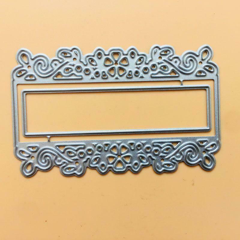 Lace Label Metal Cutting Dies Stencil Scrapbooking DIY Album Stamp Paper Cards