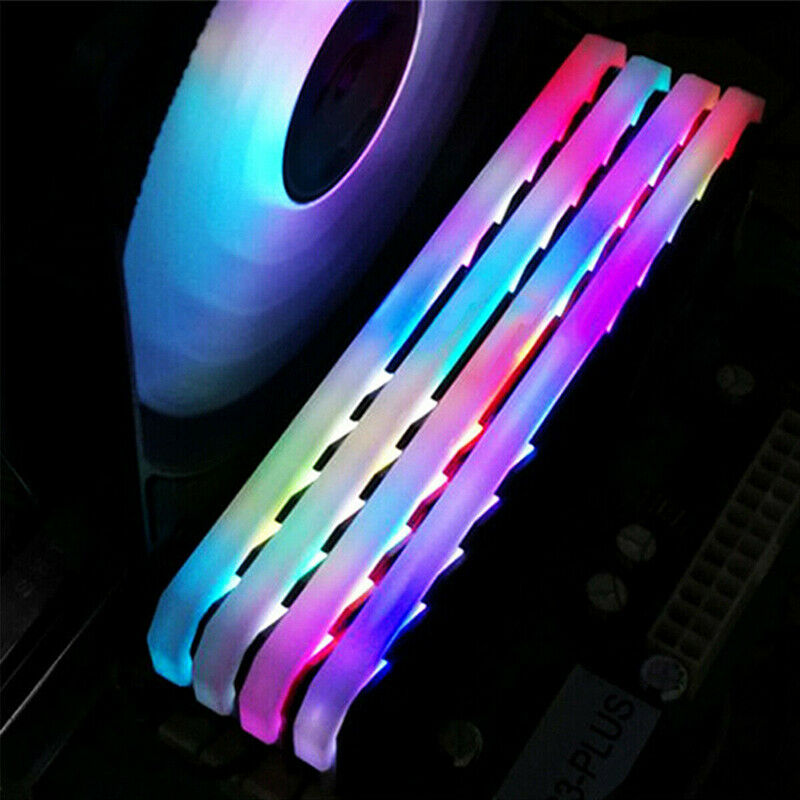 PC Memory RAM Cooler Cooling Vest Heat Sink 256 RGB Light Aluminum H_DD
