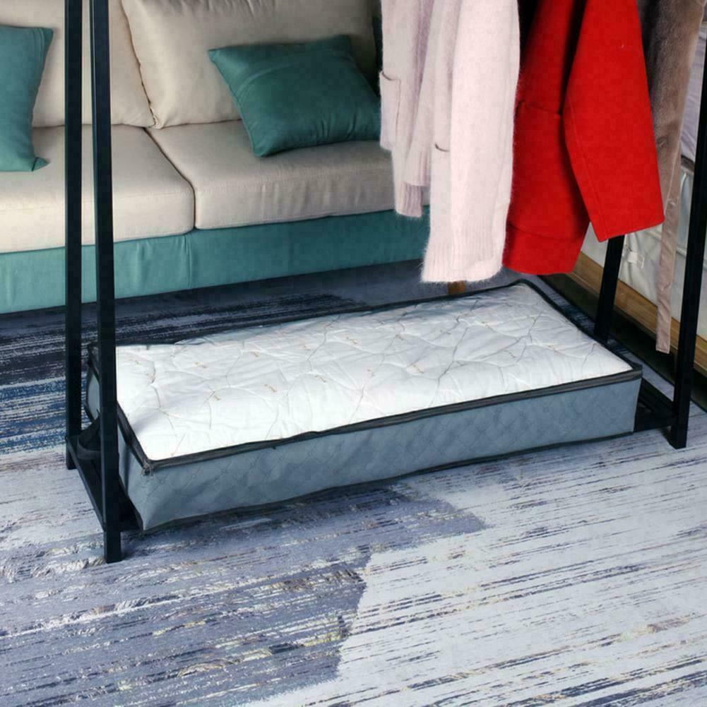 Under Bed Storage Zip Box Duvet Pillow Clothes Bedding Organiser Fast Bag X2M7