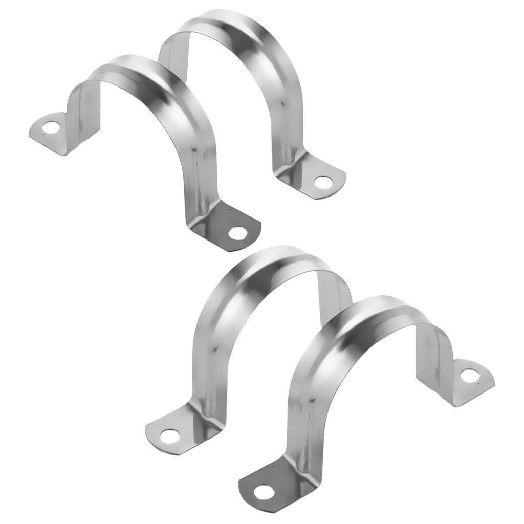 4pcs 304 Stainless Steel Drain Saddle Valve Hose Tube Clamp Clip Connect