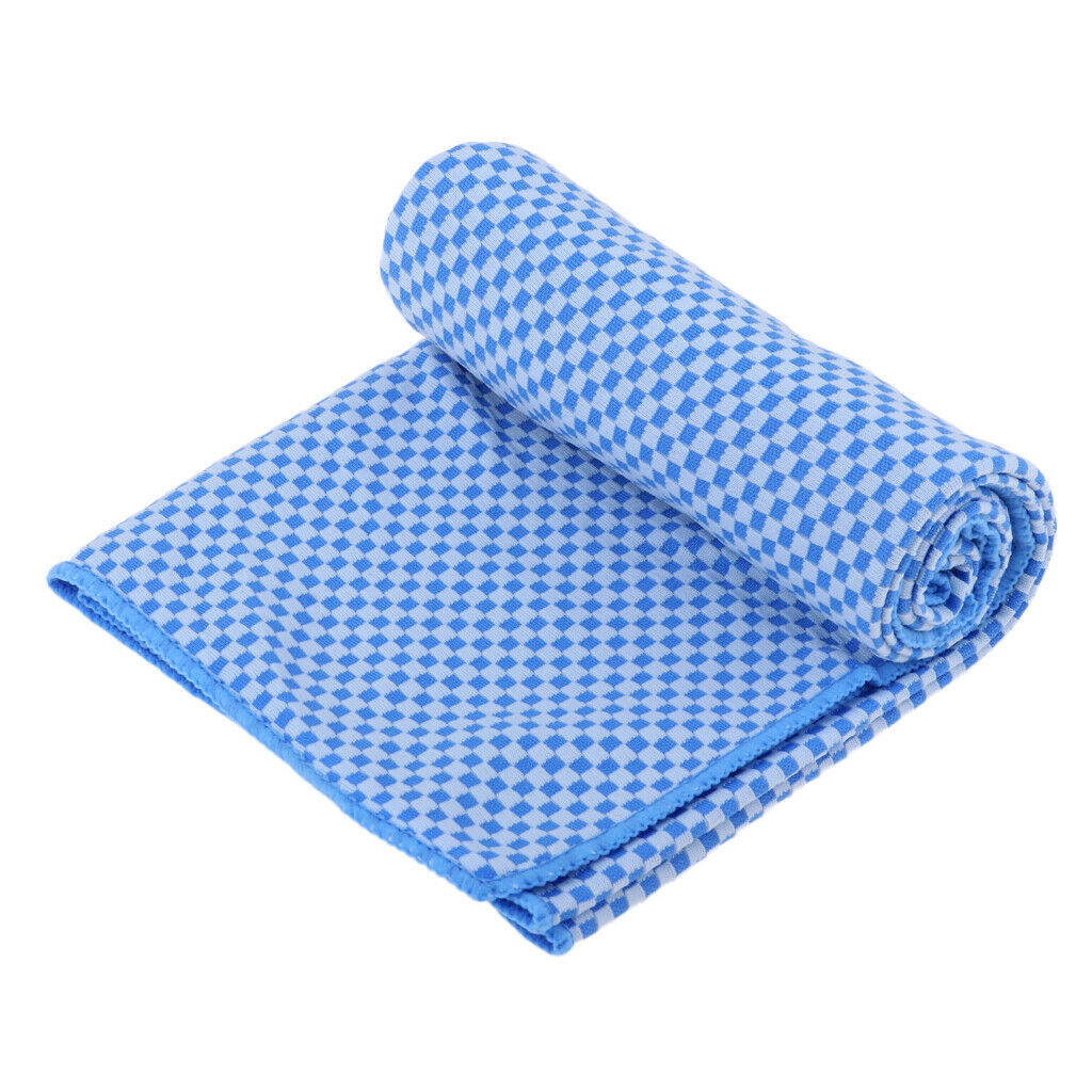 Instant Cooling Ice Cold Gym Towel Drying Sweat Absorb Chilly Pad Light Blue