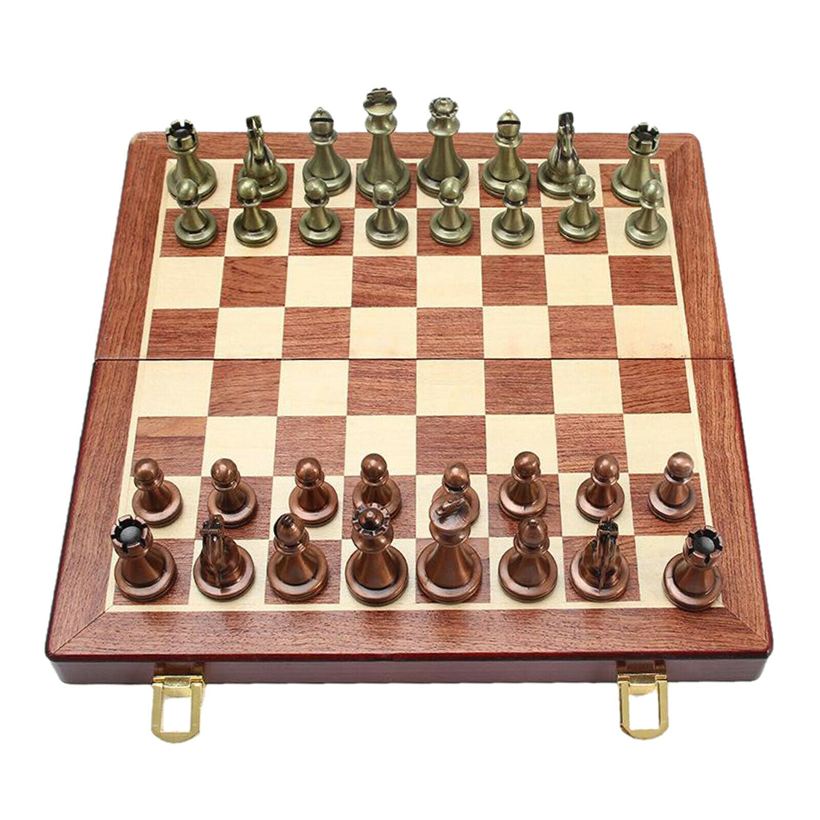 Alloy Chess Board Set Inlaid Storage Family Game Travel Set Chess Pieces