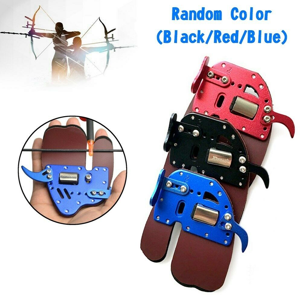 Archery Finger Tab Guard Bow Protector Gear Leather Adjustable AF6