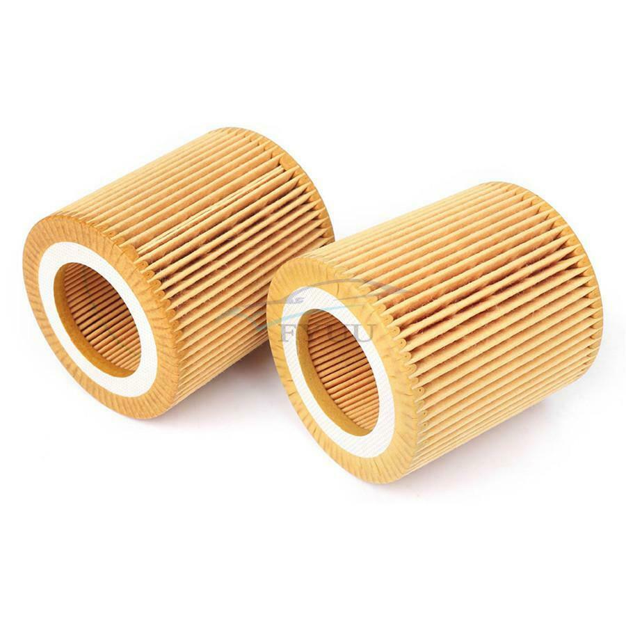 2PCS Car Oil Filter Kit 11427566327 For BMW 1 3 5 Series E60 E61 E84 E85 E91 E92