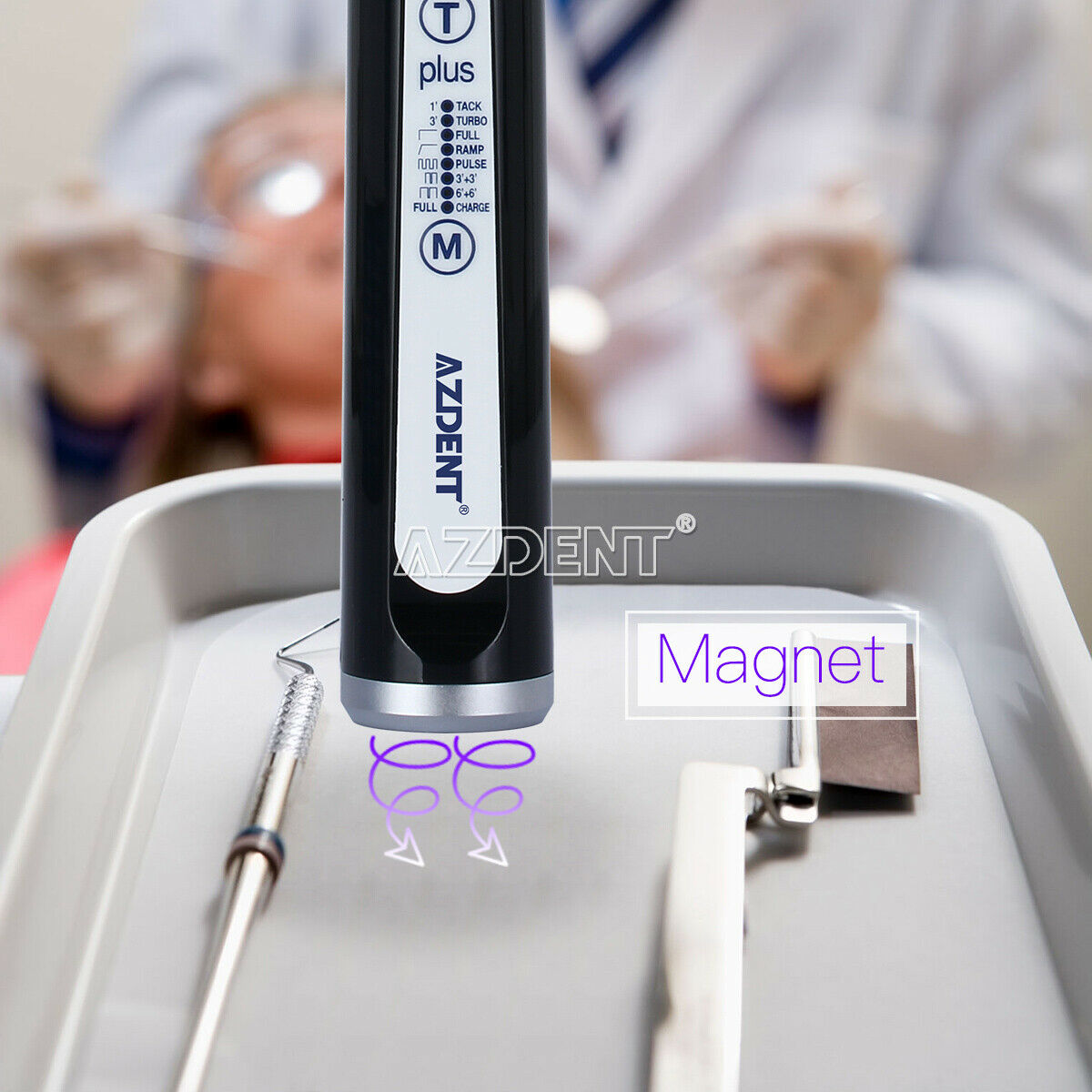 Dental Wireless LED Curing Light Plus105 1sec to Cure High Power 2500 mw/cm²