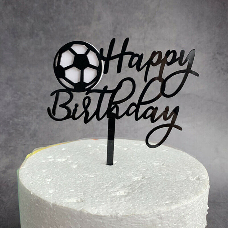 Football Acrylic Cake Topper Soccer Happy Birthday Cake Topper For Birthday BDA