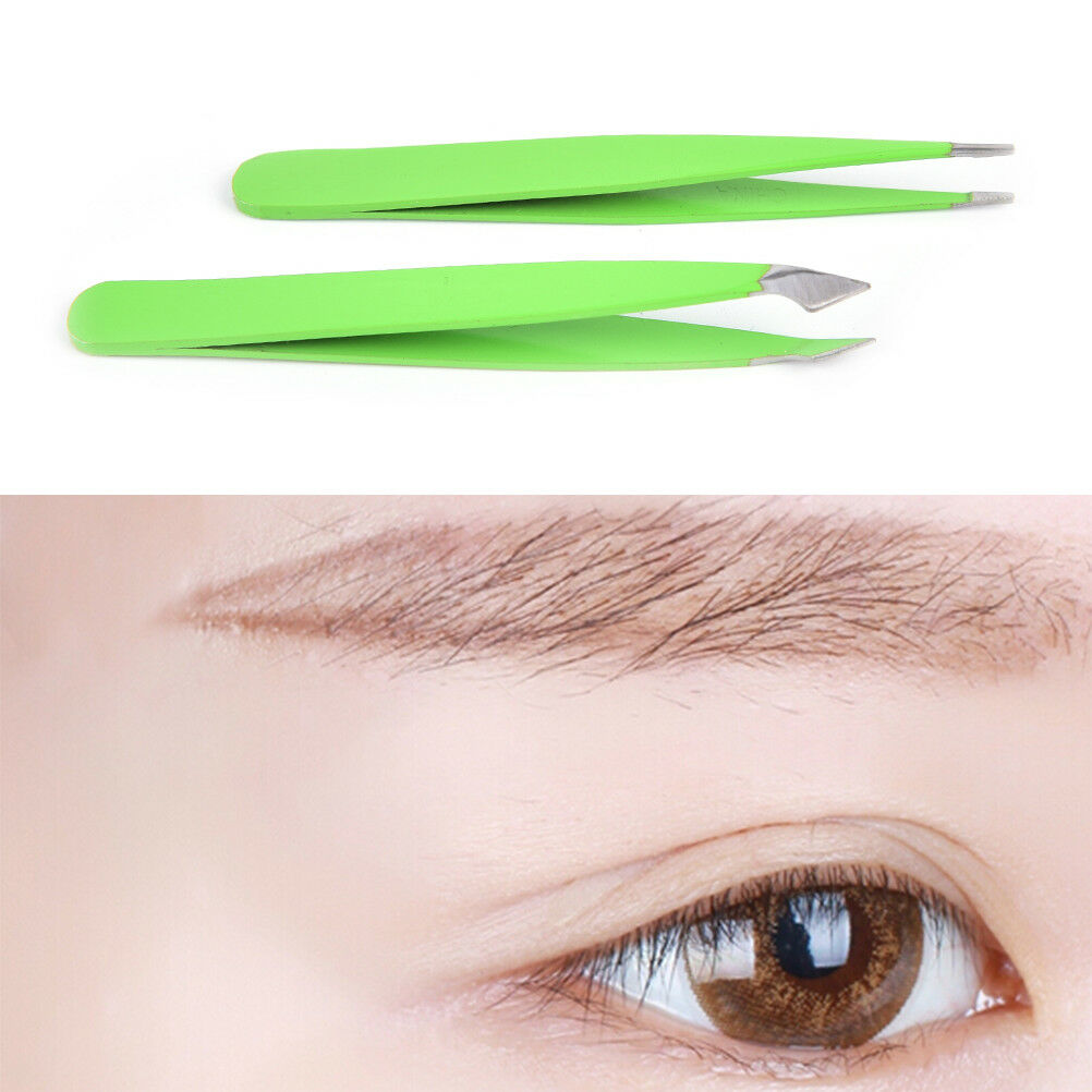 2Pcs/Set Green Hair Removal Eyebrow  Eye Brow Clips Beauty Makeup Tools.l8
