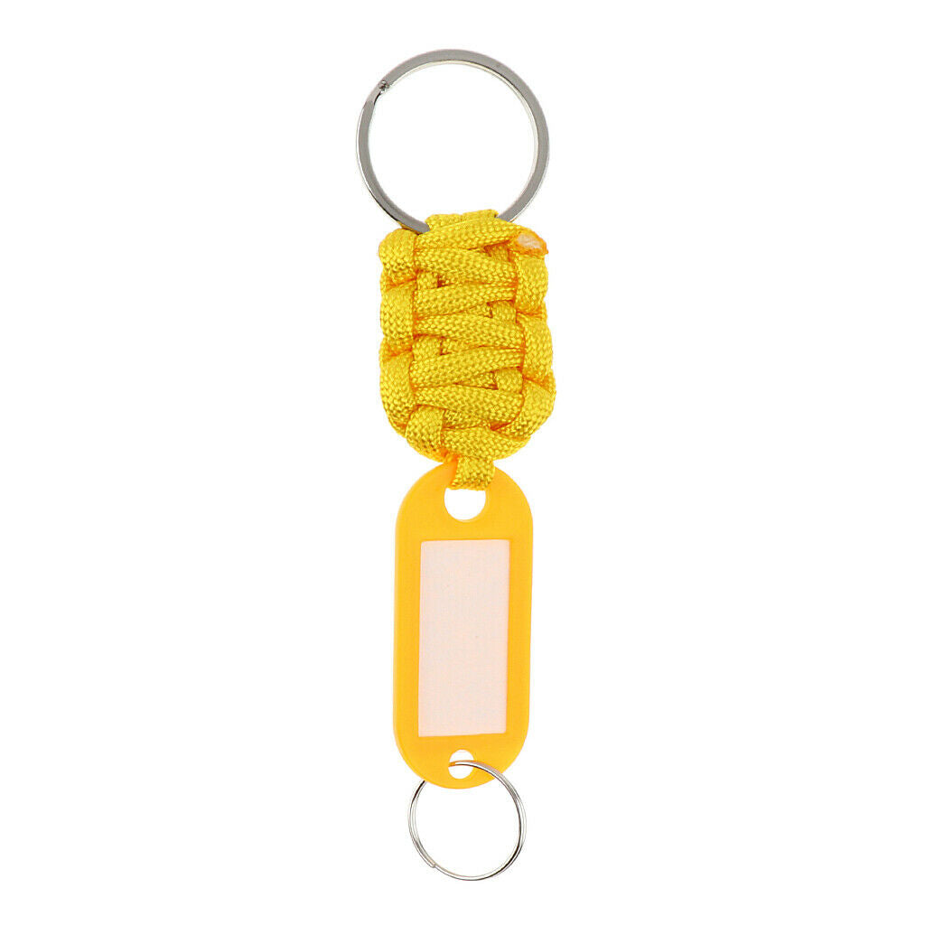 Paracord Lanyard Rope Keychain Emergency Survival Kit with Key Ring Yellow