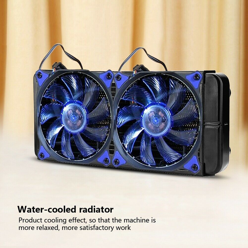 240mm G4/1 Aluminum Computer Water Cooling Radiator CPU Cooler LED Heatsink Tube