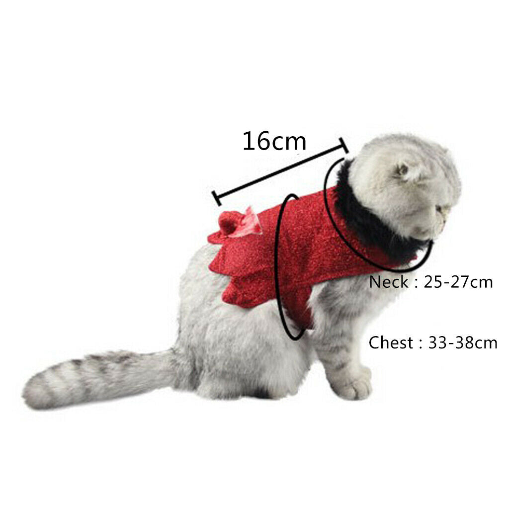 Pet Clothes Halloween Little Devil Tail Cloak for Cats Small Medium Dogs S