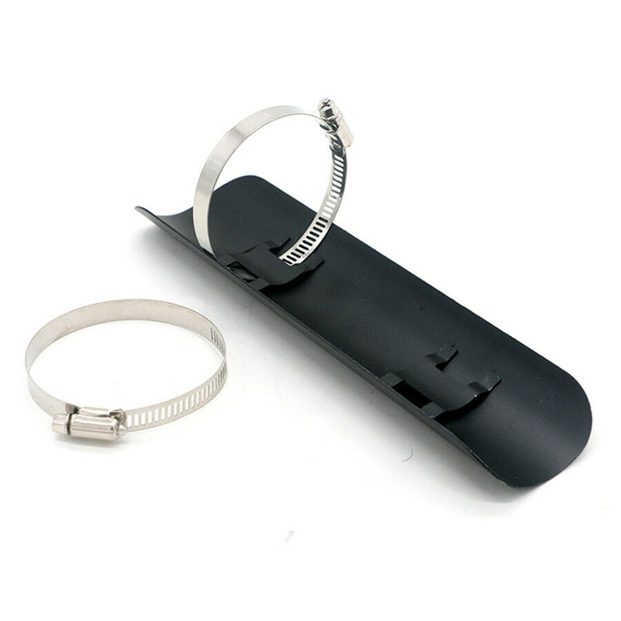 1 Sets 9" Length Metal Motorcycle Exhaust Pipe Heat Shield Protect Cover Black
