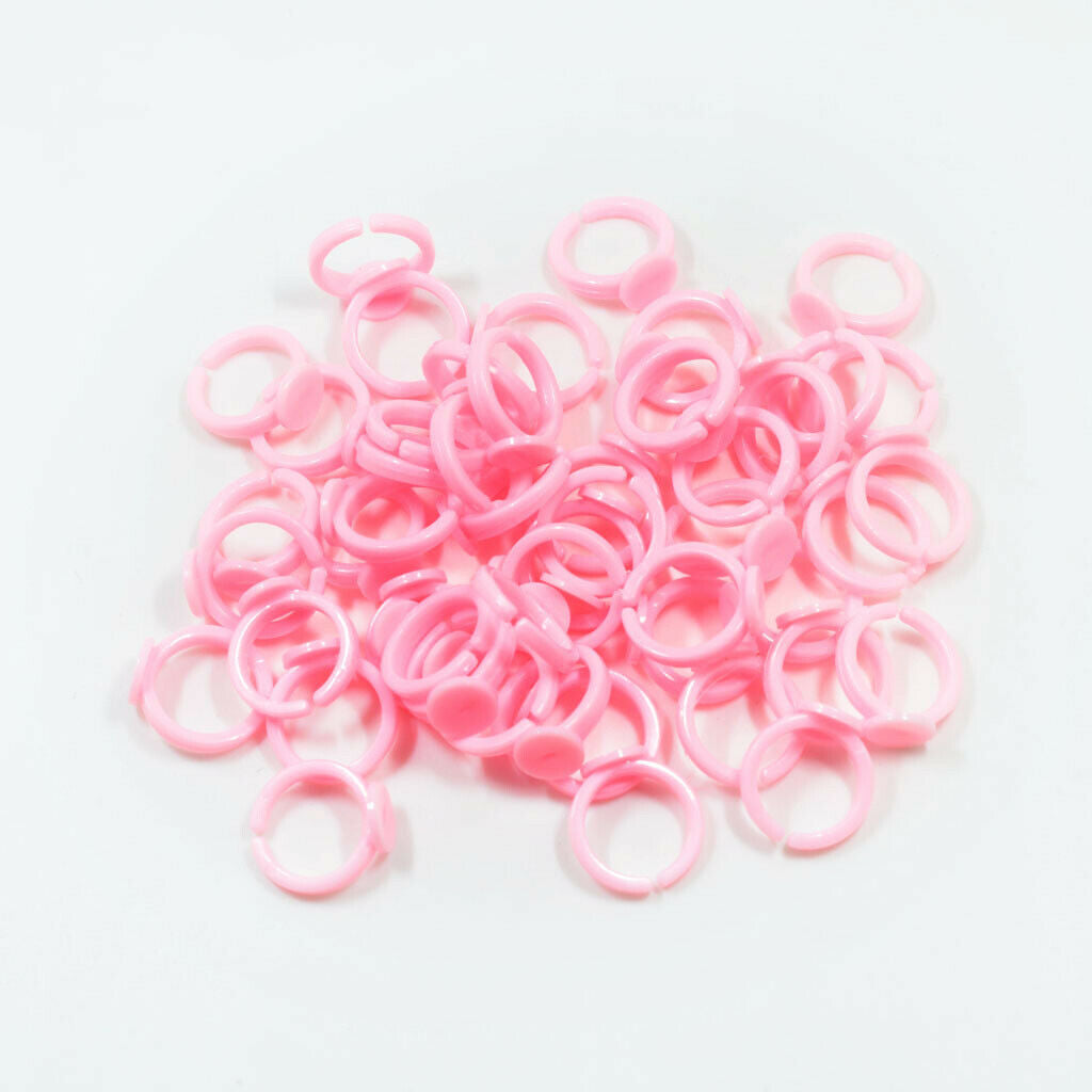 50x Handmade Rings Setting Base Cute Round Cabochon Gems Finger Rings Blanks